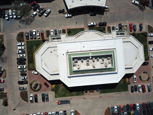 Commercial property with professionally installed flat roof in Dallas Texas