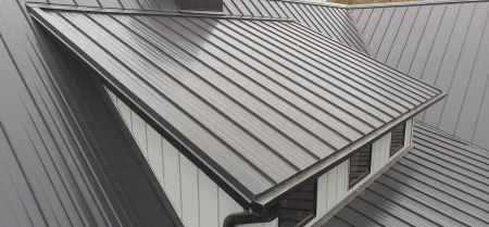 Standing seam metal roof installed on a home in Plano Texas